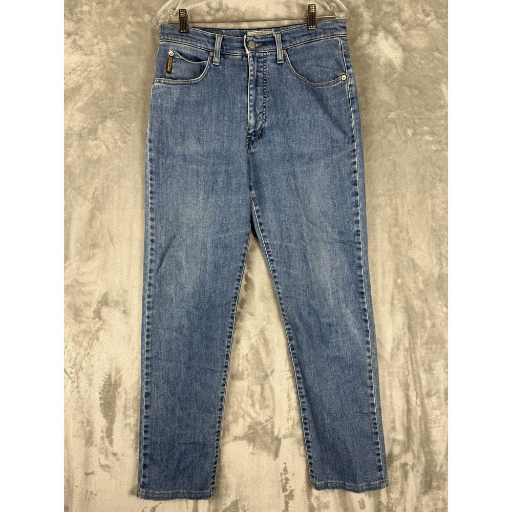 Vintage Armani Jeans Mens Blue Denim Straight Leg Classic Fit Jeans Size 33